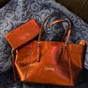 Guess handbag and billfold